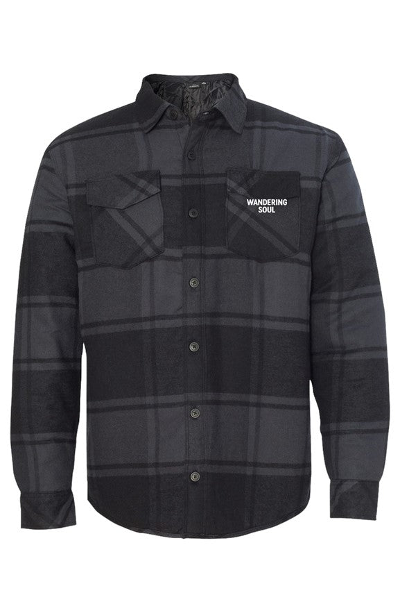 Wandering Soul Quilted Flannel Shirt Jacket